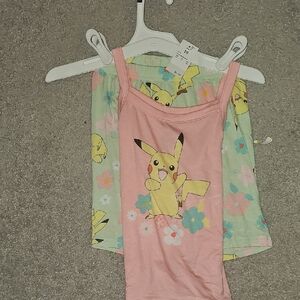 Pokemon Pikachu Pink and Mint Kids Camisole